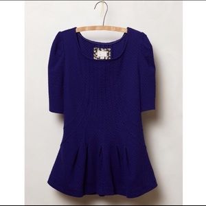 Anthropologie Postmark Georgia Textured Peplum